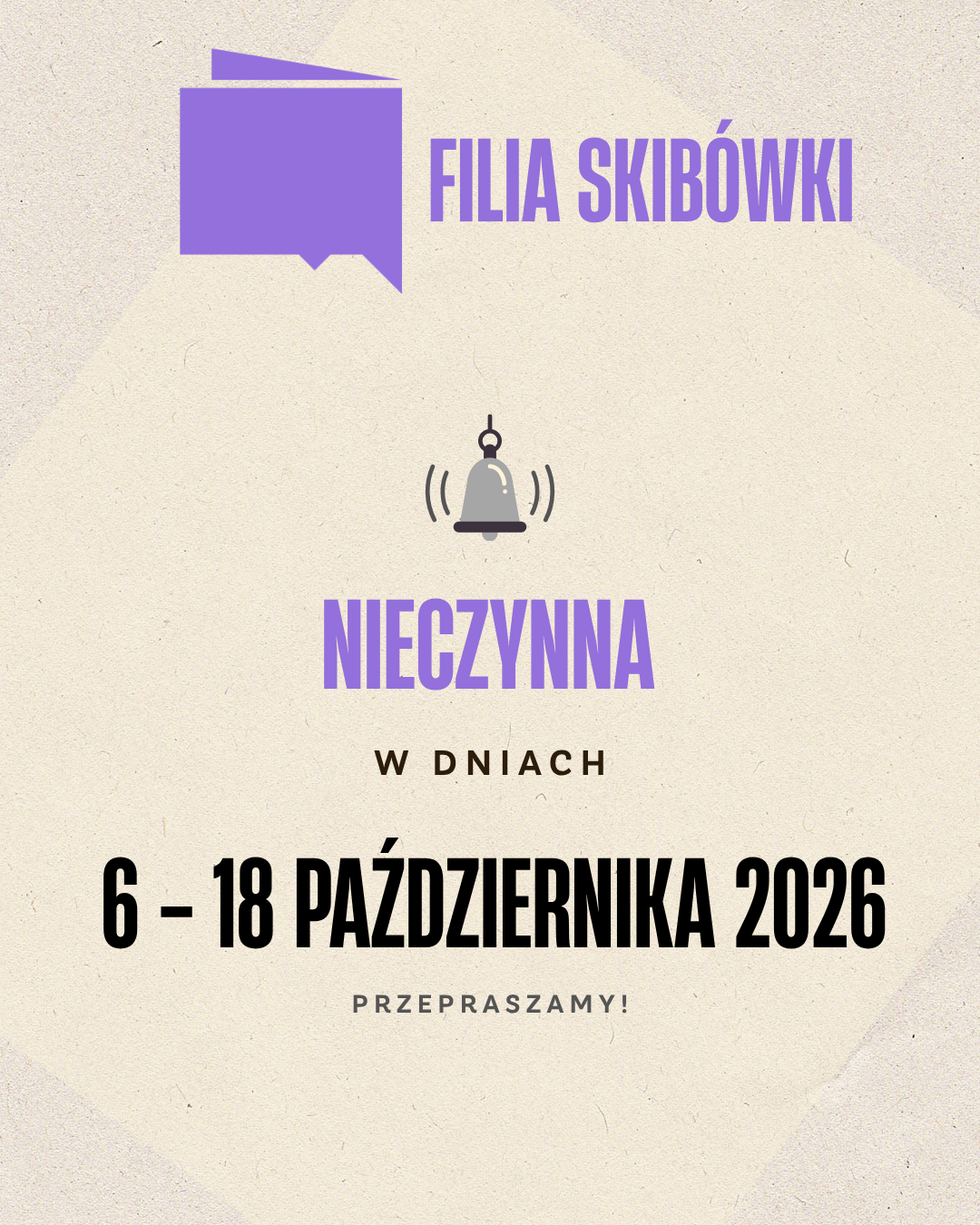 Komunikat: Filia Skibówki